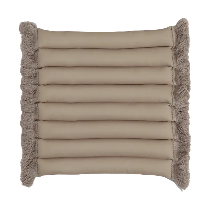 Coussin de siège Garden Glory à franges - Beige, frange beige, 38x40 cm - Garden Glory