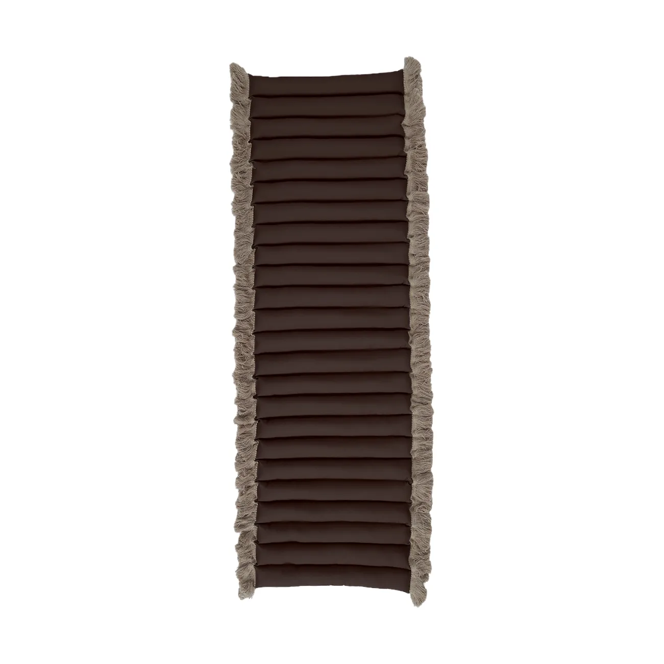 Coussin de siège Garden Glory à franges, Marron, frange beige, 38x120 cm Garden Glory