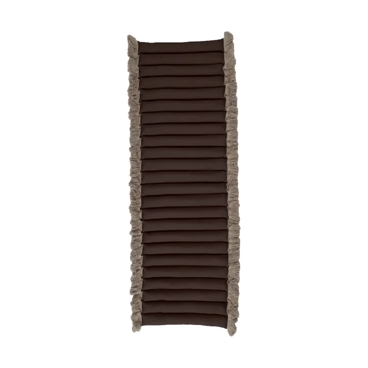 Coussin de siège Garden Glory à franges - Marron, frange beige, 38x120 cm - Garden Glory