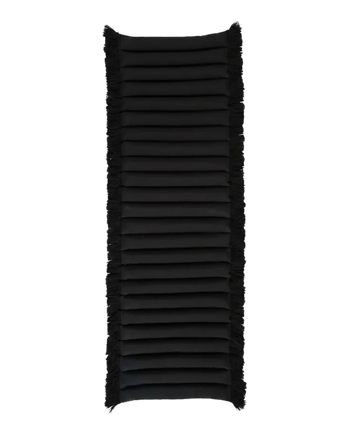 Coussin de siège Garden Glory à franges - Noir, frange noire, 38x120 cm - Garden Glory