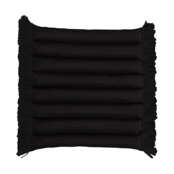 Coussin de siège Garden Glory à franges - Noir, frange noire, 38x40 cm - Garden Glory