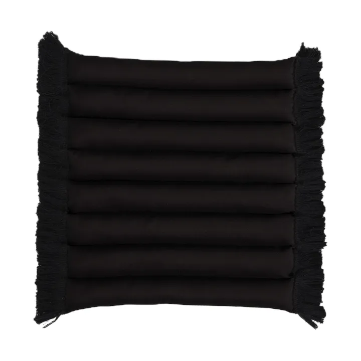 Coussin de siège Garden Glory à franges - Noir, frange noire, 38x40 cm - Garden Glory