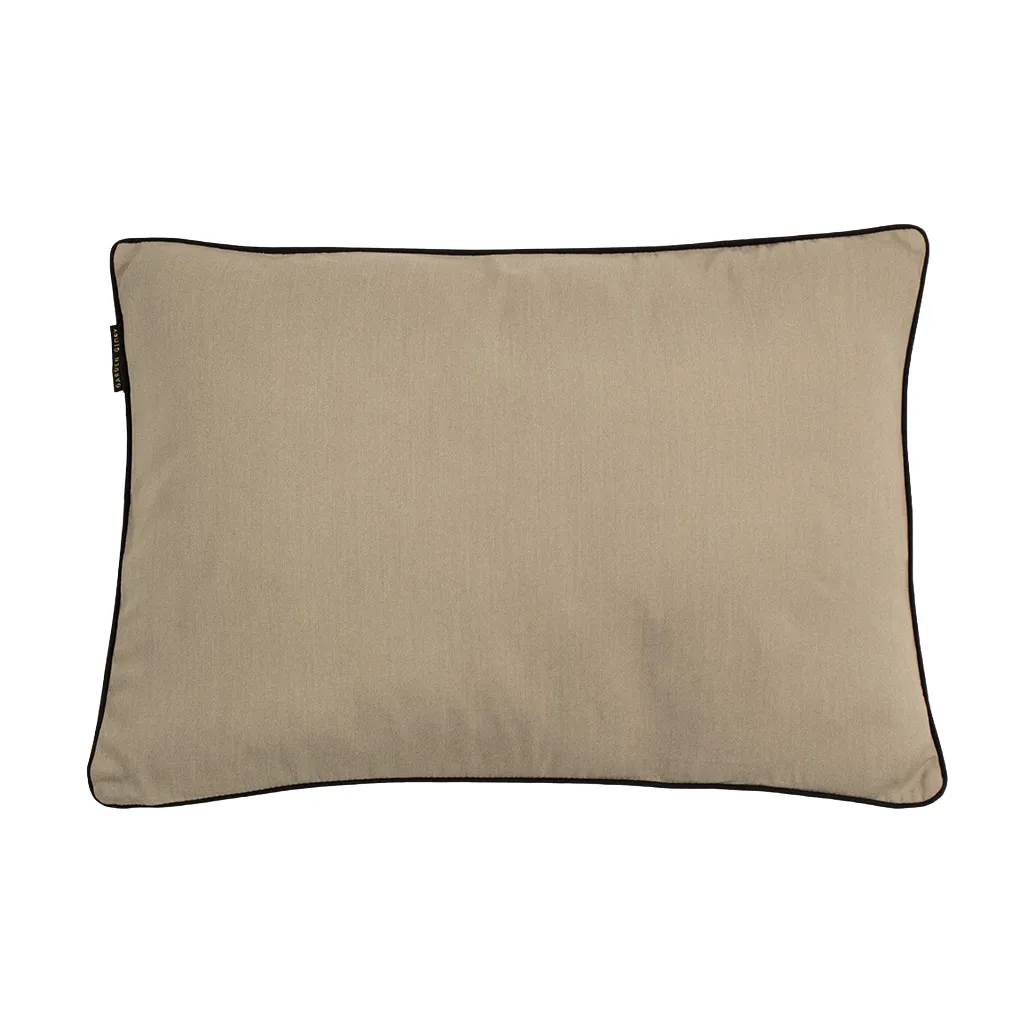 Coussin Garden Glory, Beige avec bord noir 50x70 cm Garden Glory