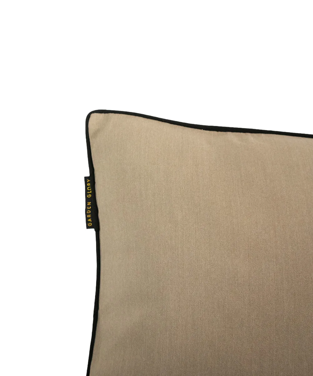 Coussin Garden Glory, Beige avec bord noir 50x70 cm Garden Glory