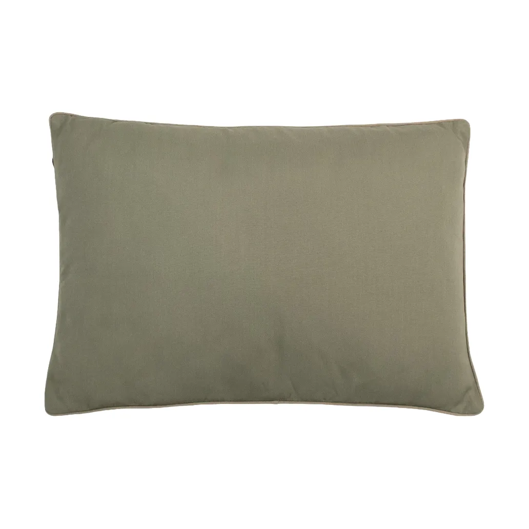Coussin Garden Glory, Eucalyptus vert avec bord beige 50x70 cm Garden Glory