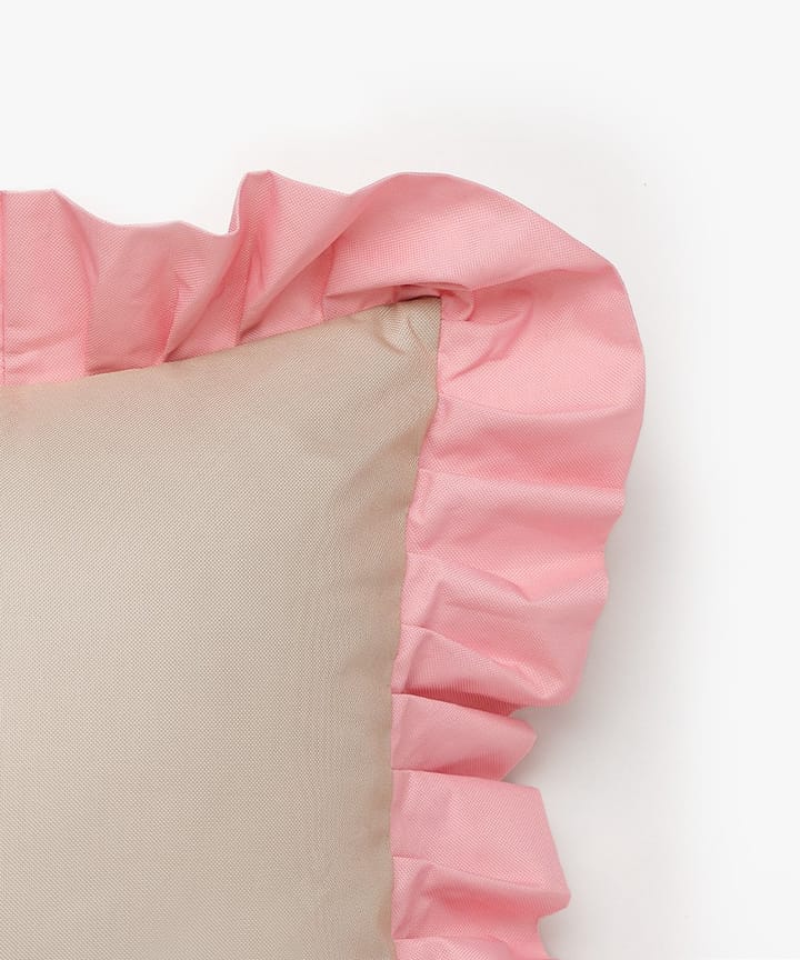 Coussin Garden Glory Outdoor avec volants 45x45 cm, Beige-pink Garden Glory