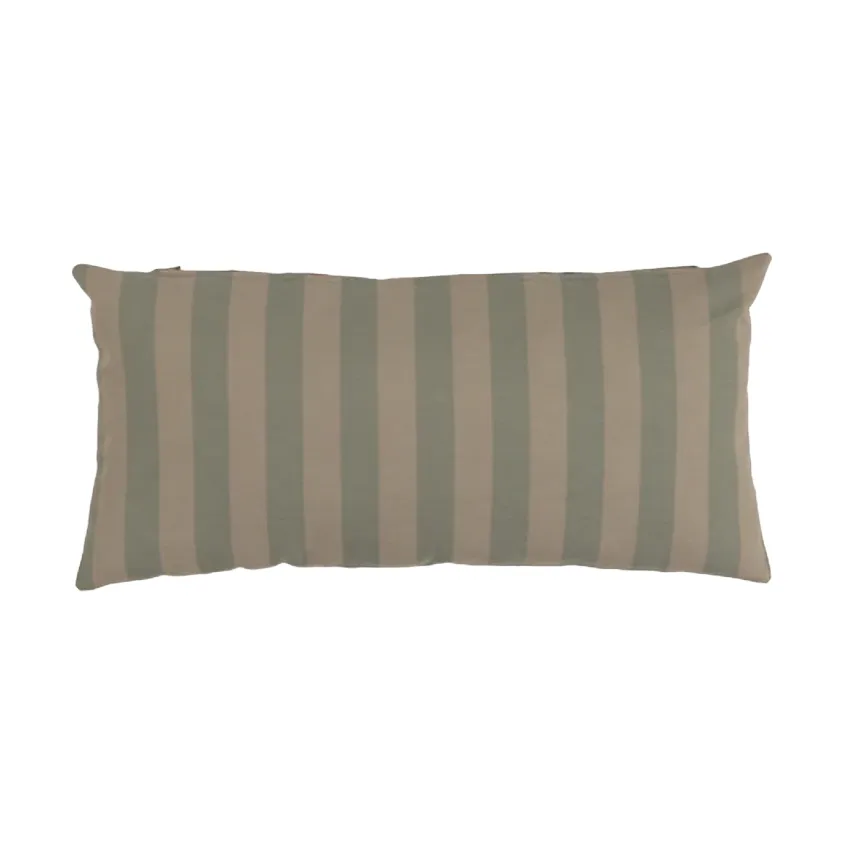 Coussin rayé Garden Glory, Eucalyptus vert-beige, 25x50 cm Garden Glory