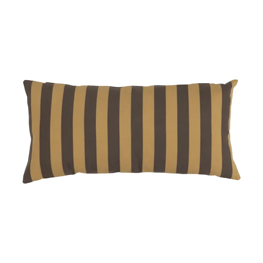 Coussin rayé Garden Glory, Jaune safran-brun, 25x50 cm Garden Glory