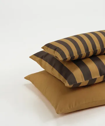 Coussin rayé Garden Glory - Jaune safran-brun, 25x50 cm - Garden Glory