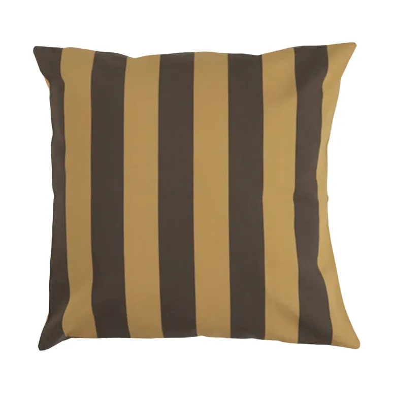 Coussin rayé Garden Glory, Jaune safran-brun, 50x50 cm Garden Glory