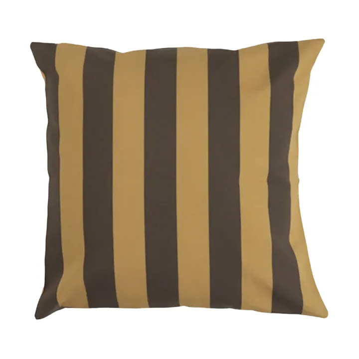 Coussin rayé Garden Glory - Jaune safran-brun, 50x50 cm - Garden Glory
