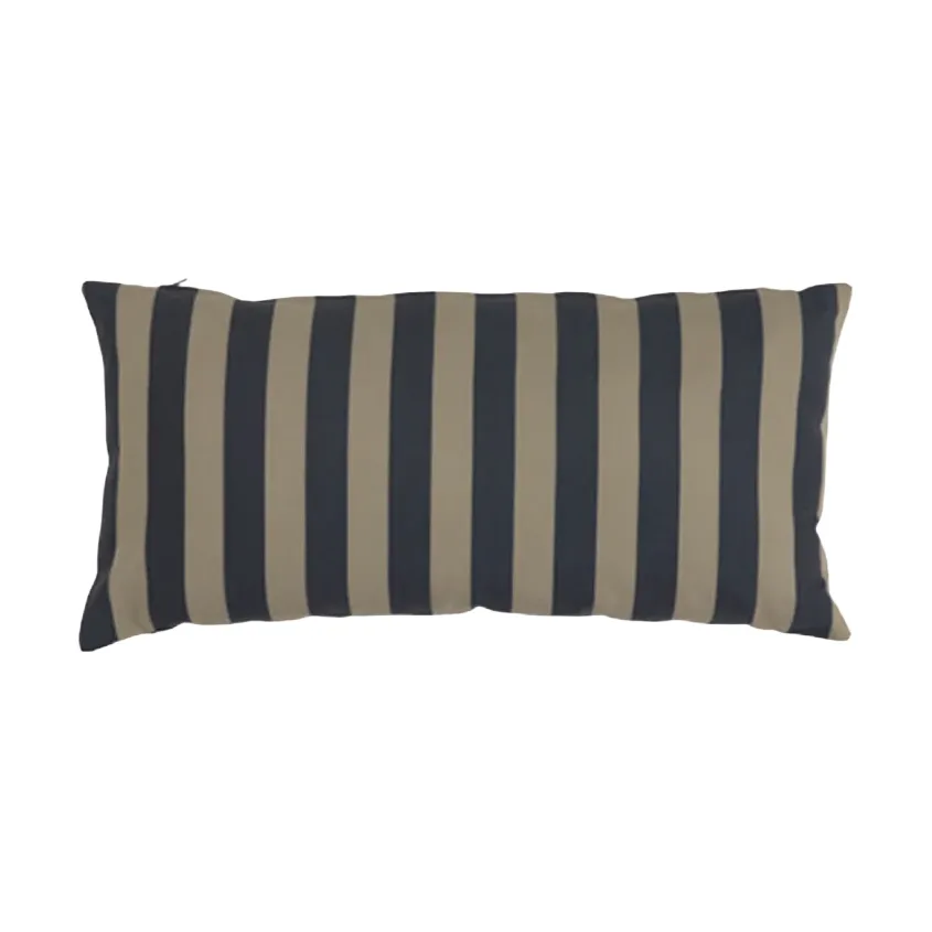 Coussin rayé Garden Glory, Noir-beige, 25x50 cm Garden Glory