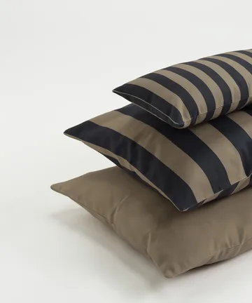 Coussin rayé Garden Glory - Noir-beige, 25x50 cm - Garden Glory