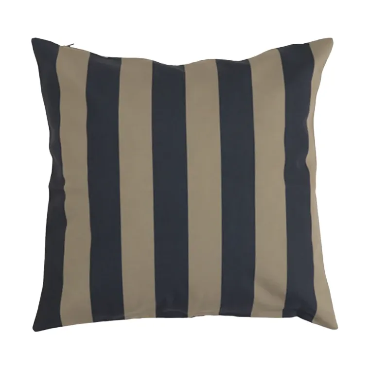 Coussin rayé Garden Glory, Noir-beige, 50x50 cm Garden Glory