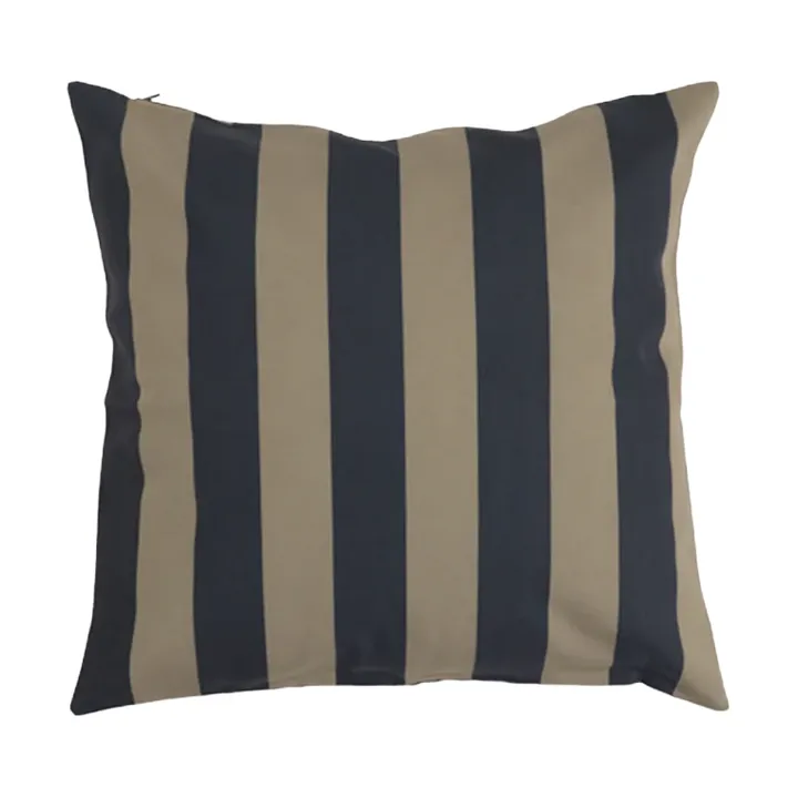 Coussin rayé Garden Glory - Noir-beige, 50x50 cm - Garden Glory