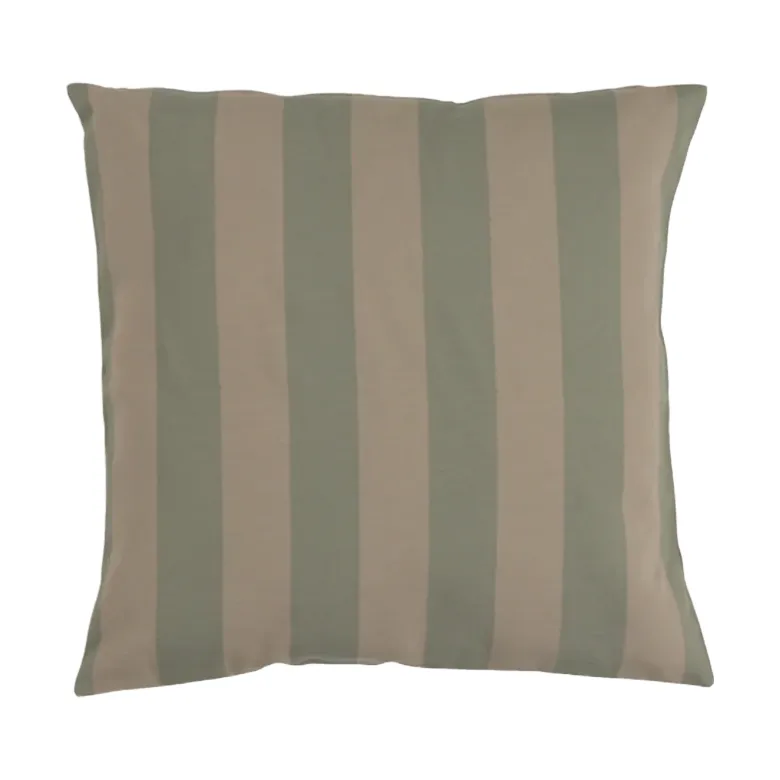 Coussin rayé Garden Glory, Vert eucalyptus-beige, 50x50 cm Garden Glory