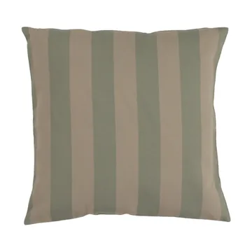 Coussin rayé Garden Glory - Vert eucalyptus-beige, 50x50 cm - Garden Glory