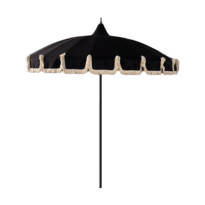 Parasol Garden Glory Outdoor - Black fringe - Garden Glory