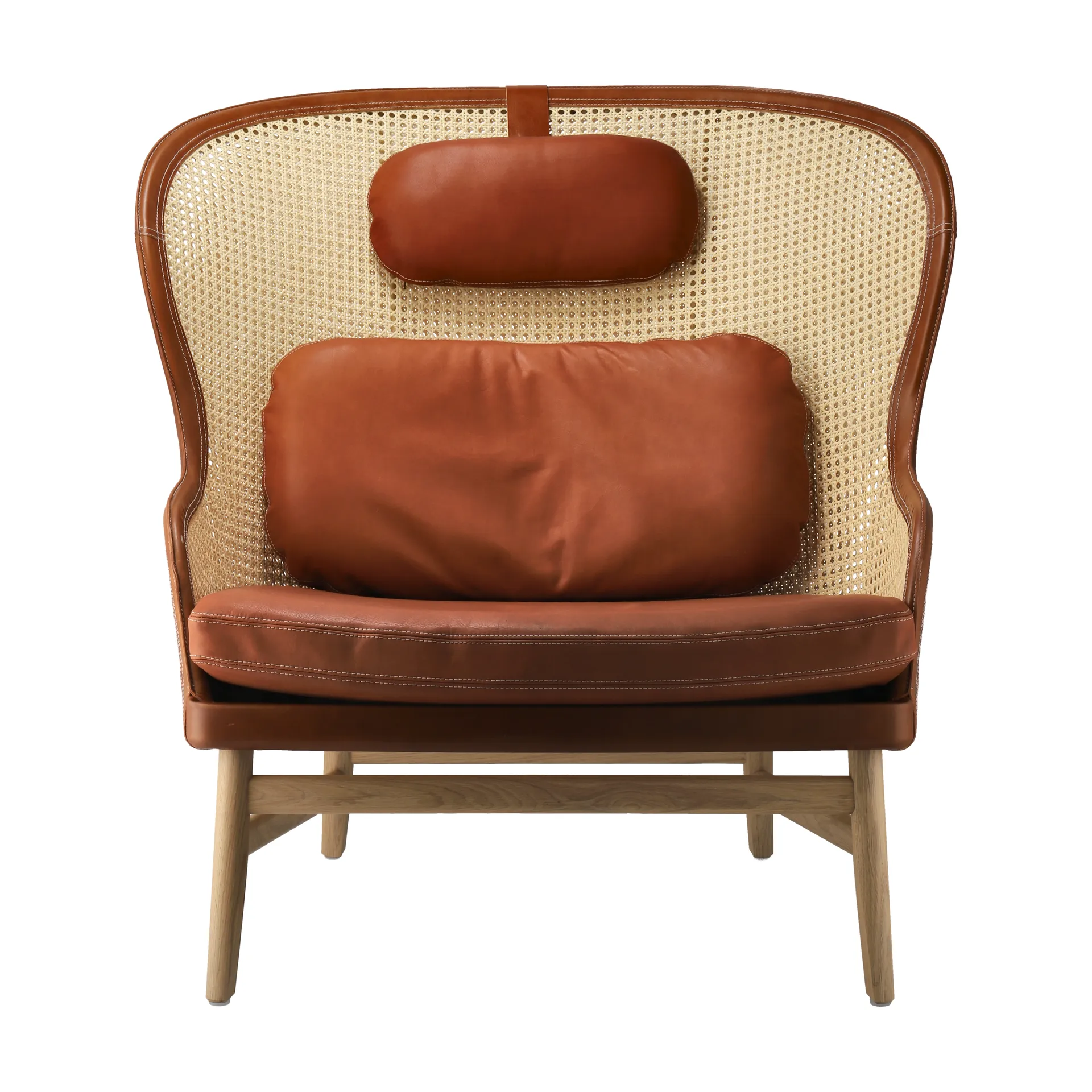 Fauteuil Dandy, Chêne naturel - cuir Tärnsjö cognac Gärsnäs