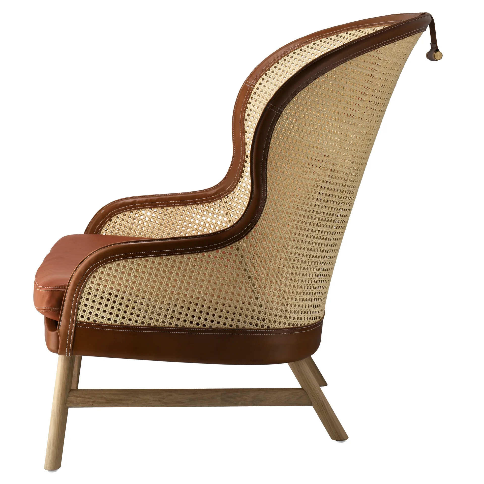 Fauteuil Dandy, Chêne naturel - cuir Tärnsjö cognac Gärsnäs