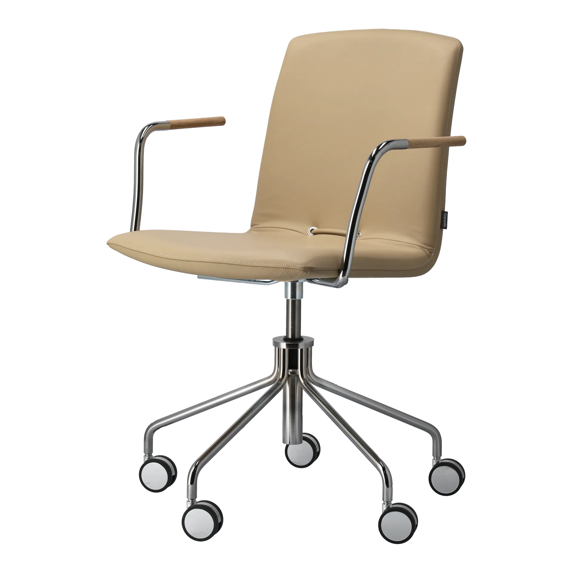 Fauteuil Day pivotant chromé, Chêne-natural-H&S-elmosoft 02119 Gärsnäs