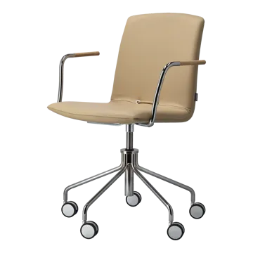 Fauteuil Day pivotant chromé - Chêne-natural-H&S-elmosoft 02119 - Gärsnäs