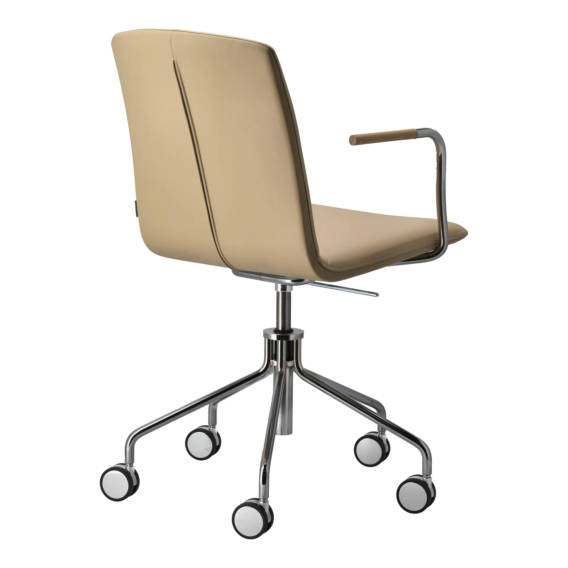 Fauteuil Day pivotant chromé, Chêne-natural-H&S-elmosoft 02119 Gärsnäs