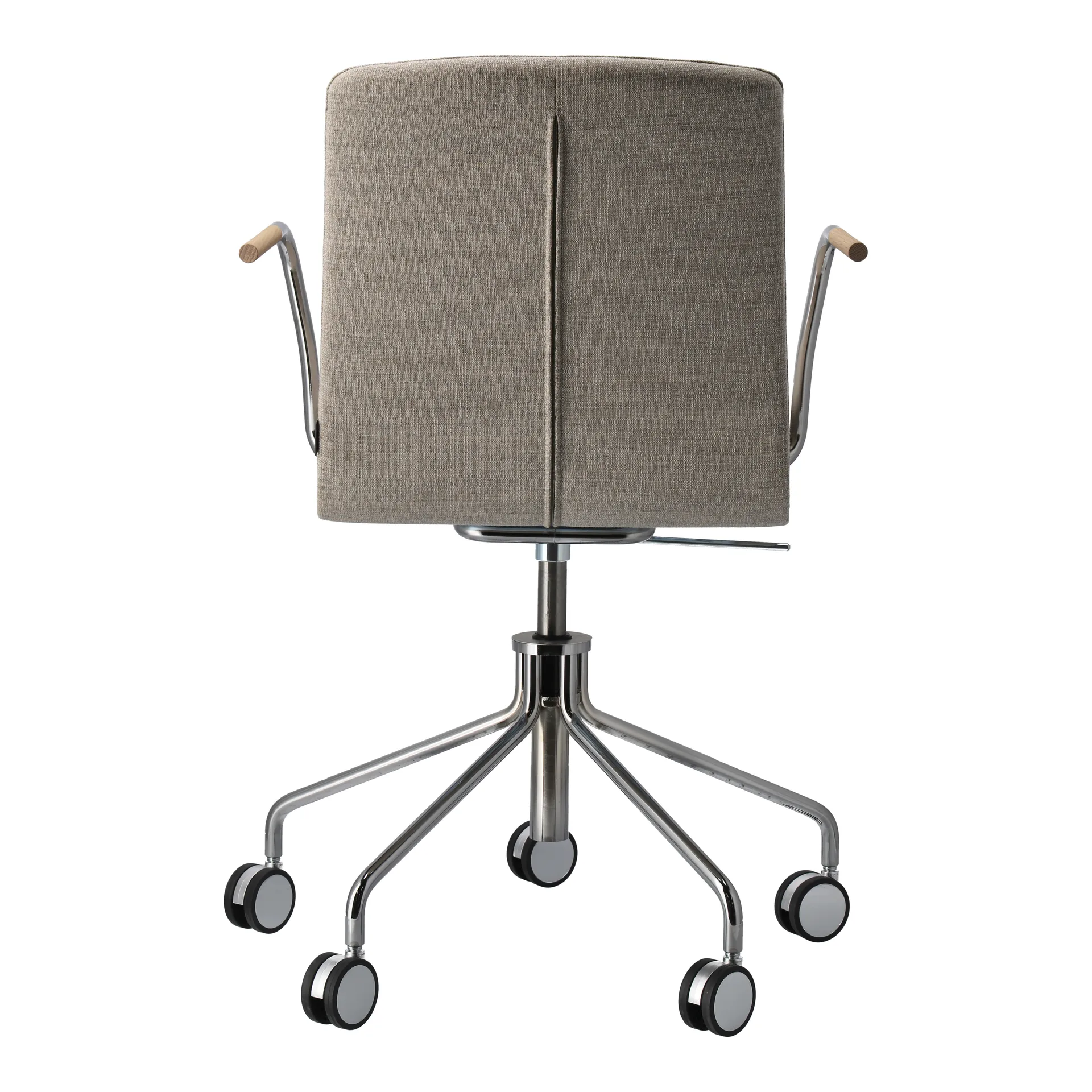 Fauteuil Day pivotant chromé, Chêne-naturel-H&S-tissu foss 0212 Gärsnäs