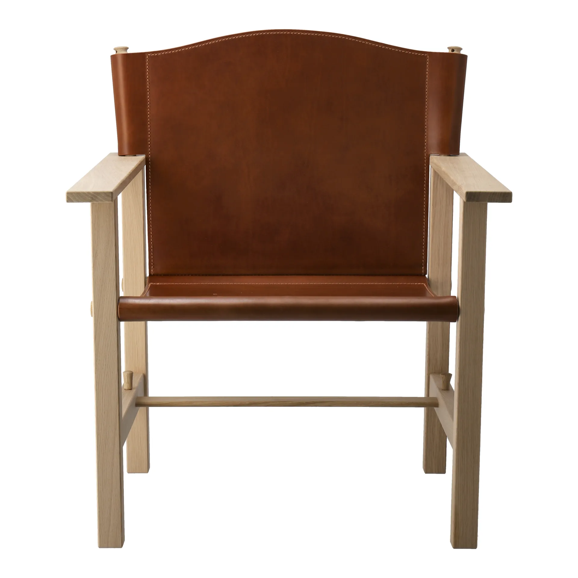 Fauteuil Ferdinand, Chêne non traité - cuir Tärnsjö cognac Gärsnäs