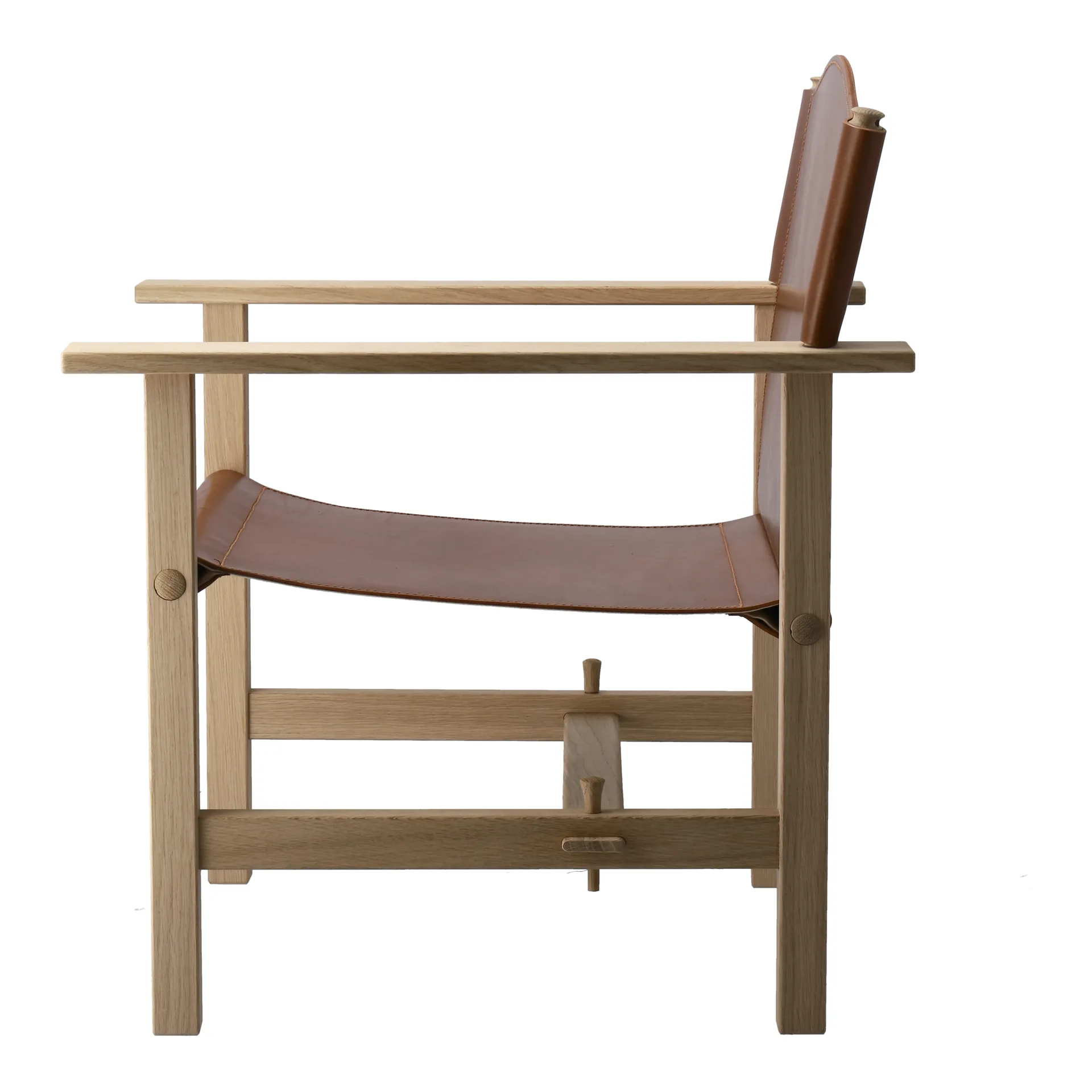 Fauteuil Ferdinand, Chêne non traité - cuir Tärnsjö cognac Gärsnäs