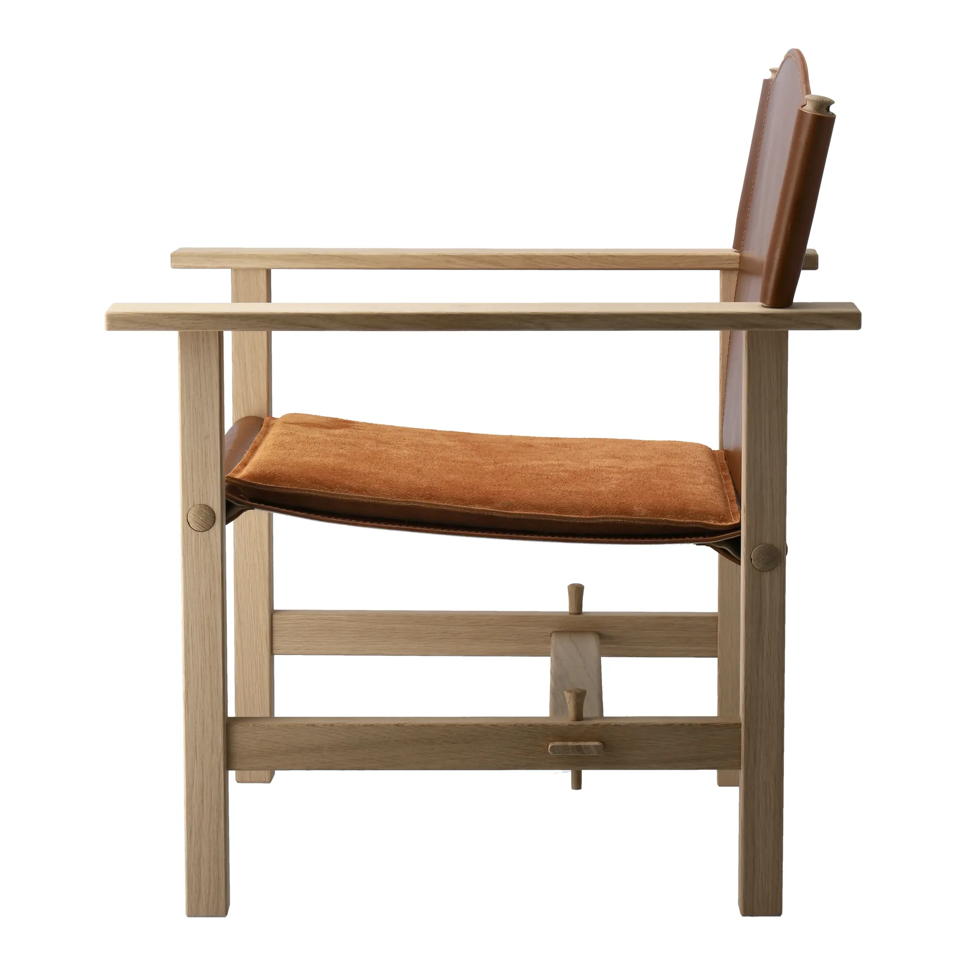 Fauteuil Ferdinand, Chêne non traité - cuir Tärnsjö cognac Gärsnäs