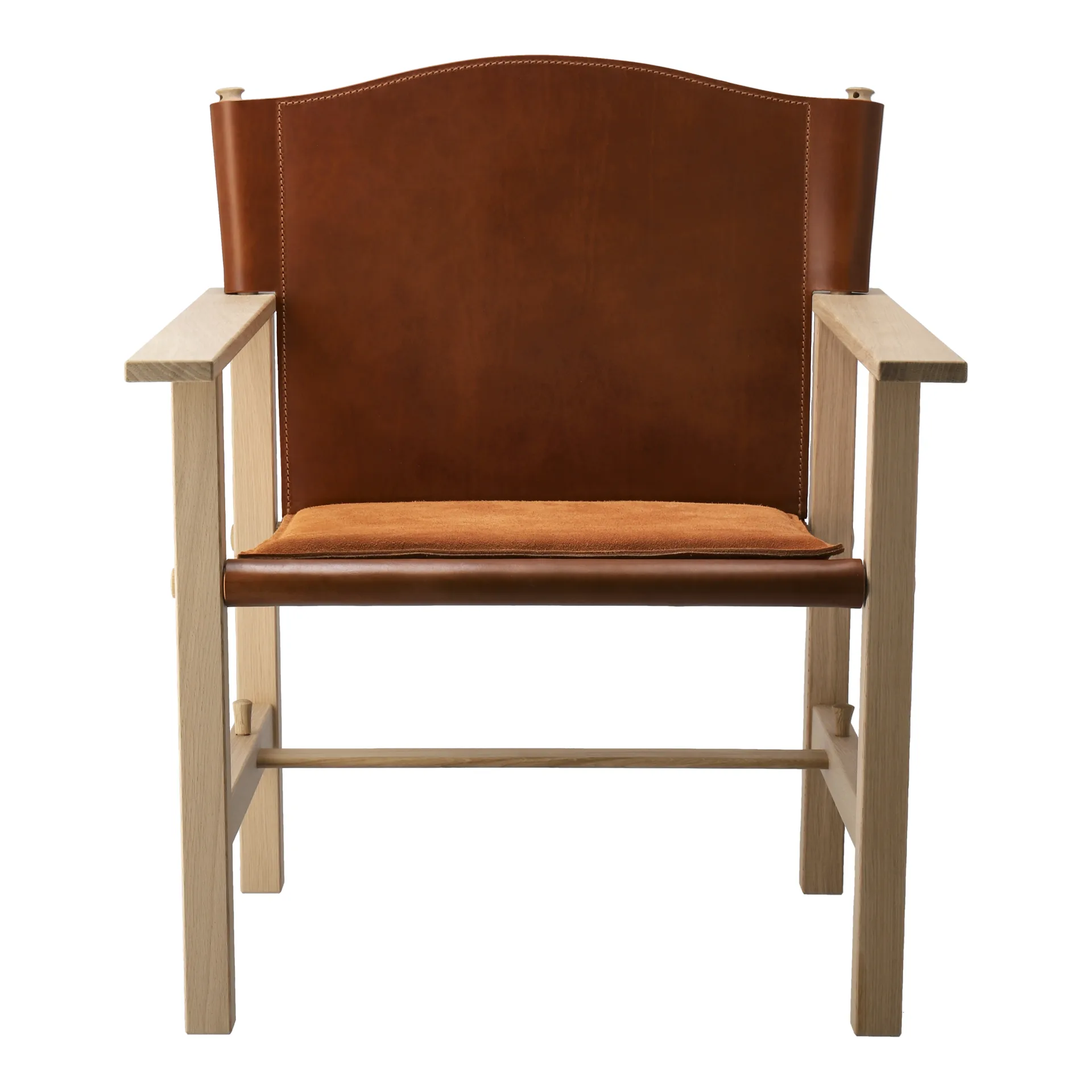 Fauteuil Ferdinand, Chêne non traité - cuir Tärnsjö cognac Gärsnäs
