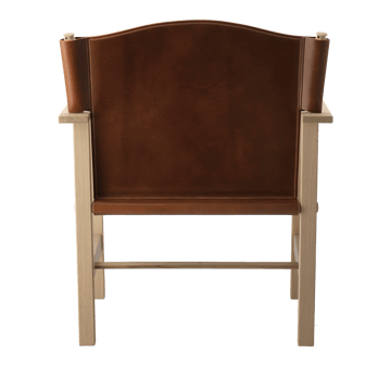 Fauteuil Ferdinand - Chêne non traité - cuir Tärnsjö cognac - Gärsnäs