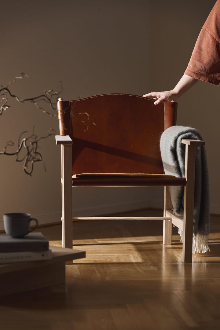 Fauteuil Ferdinand - Chêne non traité - cuir Tärnsjö cognac - Gärsnäs