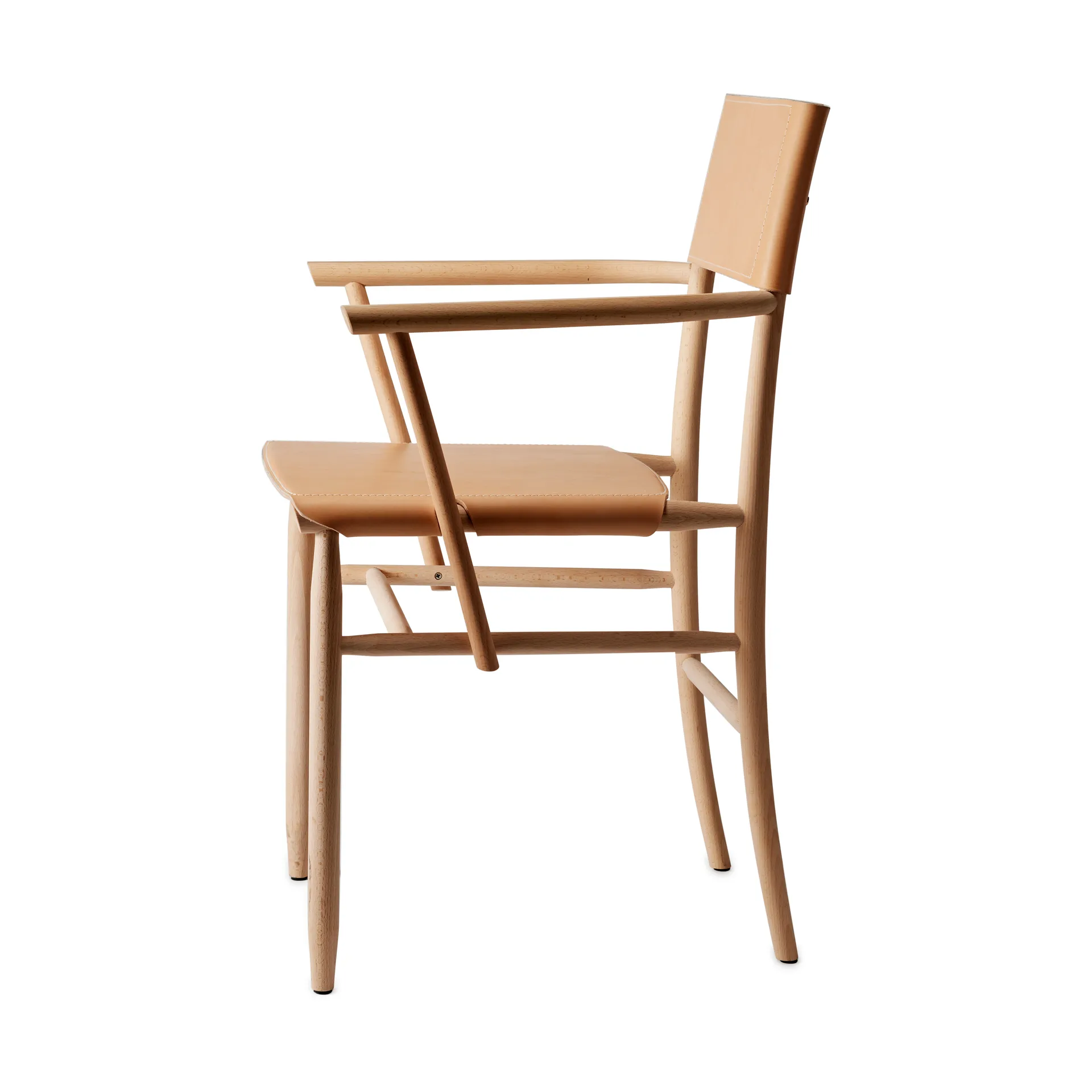 Fauteuil Madonna, Hêtre-naturel-cuir Tärnsjö nature Gärsnäs