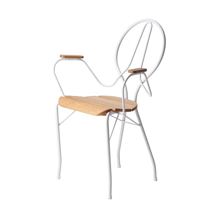 Fauteuil Pia - Structure en acier laqué blanc - chêne huilé - Gärsnäs