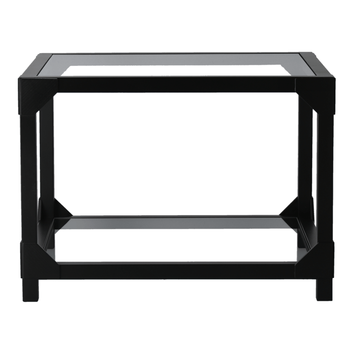 Table Basse Bleck 75x75 cm verre - Hêtre - teinture noire - Gärsnäs