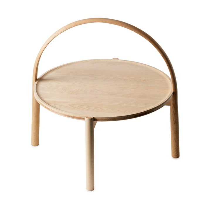 Table basse Elna - Frêne-blanc-Ø60 cm avec anse - Gärsnäs