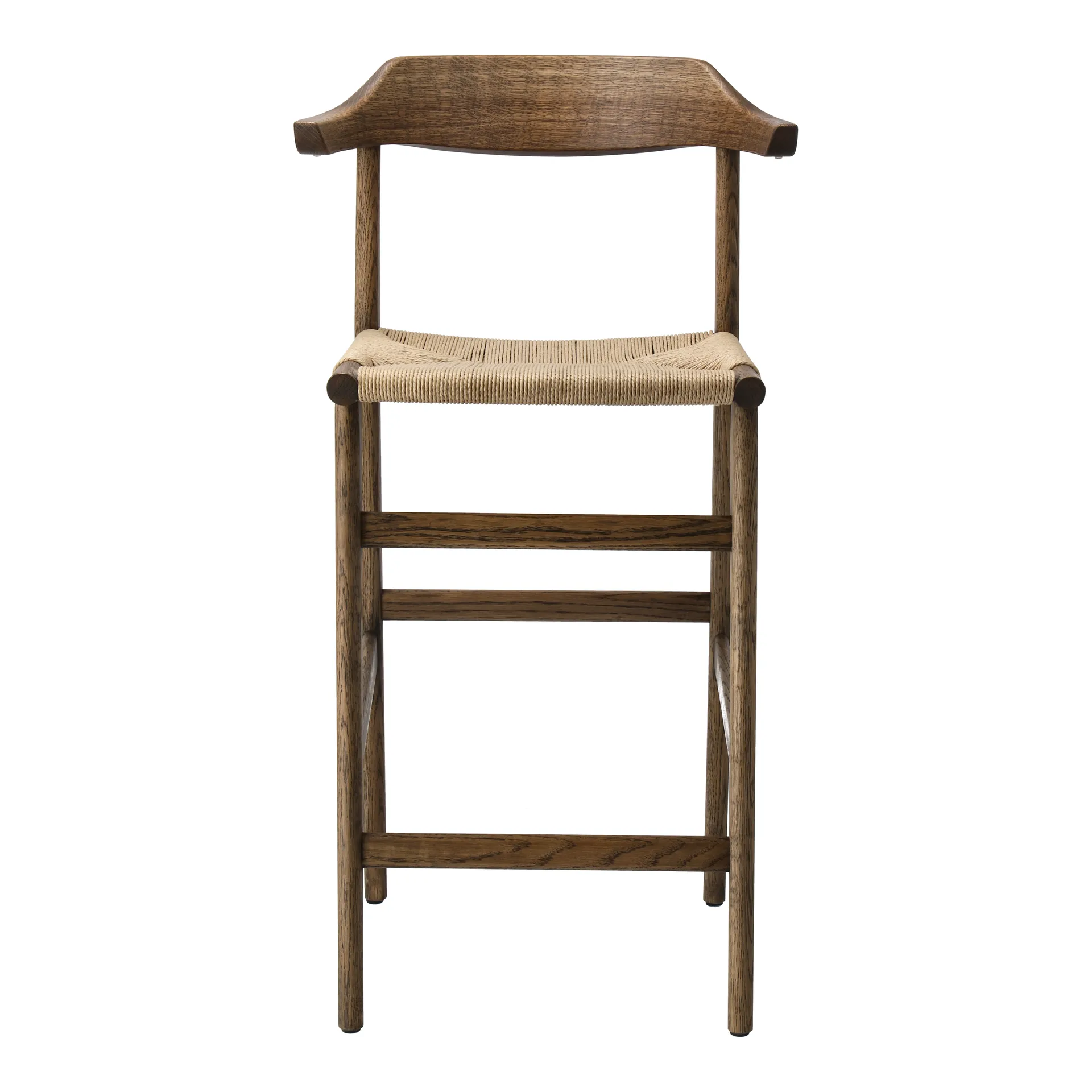 Tabouret de bar Hedda, Cordon de papier noir Chêne-nature Gärsnäs