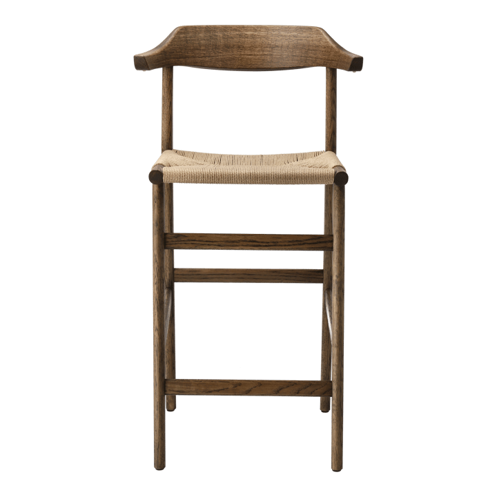 Tabouret de bar Hedda, Cordon de papier noir Chêne-nature Gärsnäs