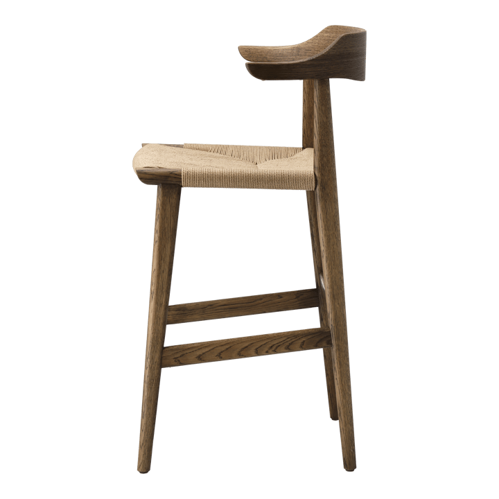 Tabouret de bar Hedda, Cordon de papier noir Chêne-nature Gärsnäs