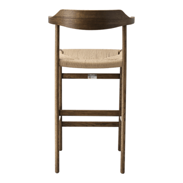 Tabouret de bar Hedda - Cordon de papier noir Chêne-nature - Gärsnäs
