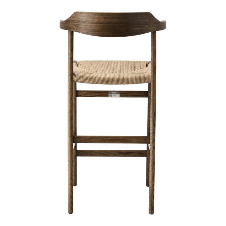 Tabouret de bar Hedda, Cordon de papier noir Chêne-nature Gärsnäs
