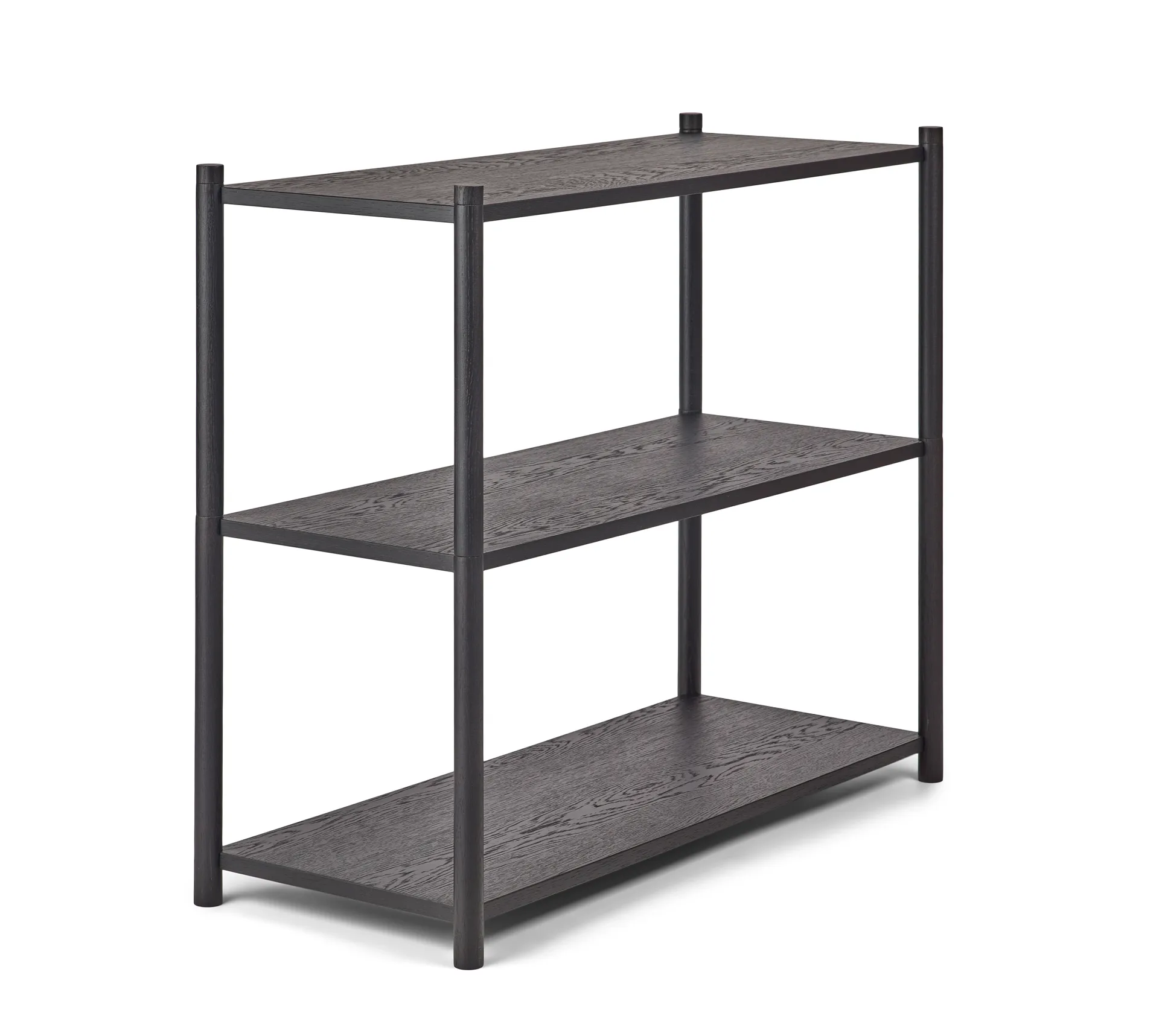 Bibliothèque Sceene bookcase A, Chêne teinté noir Gejst