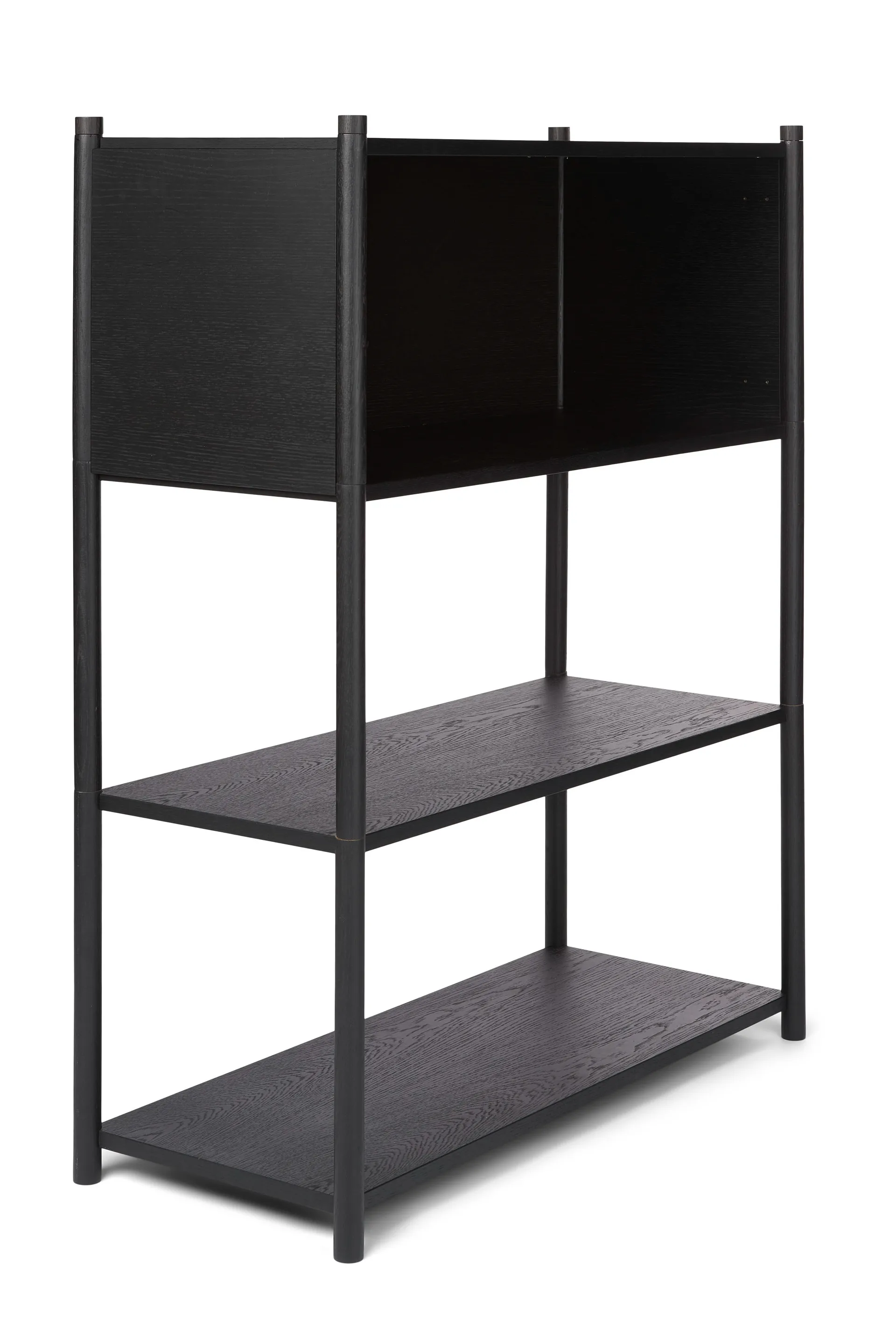 Bibliothèque Sceene bookcase B, Chêne teinté noir Gejst