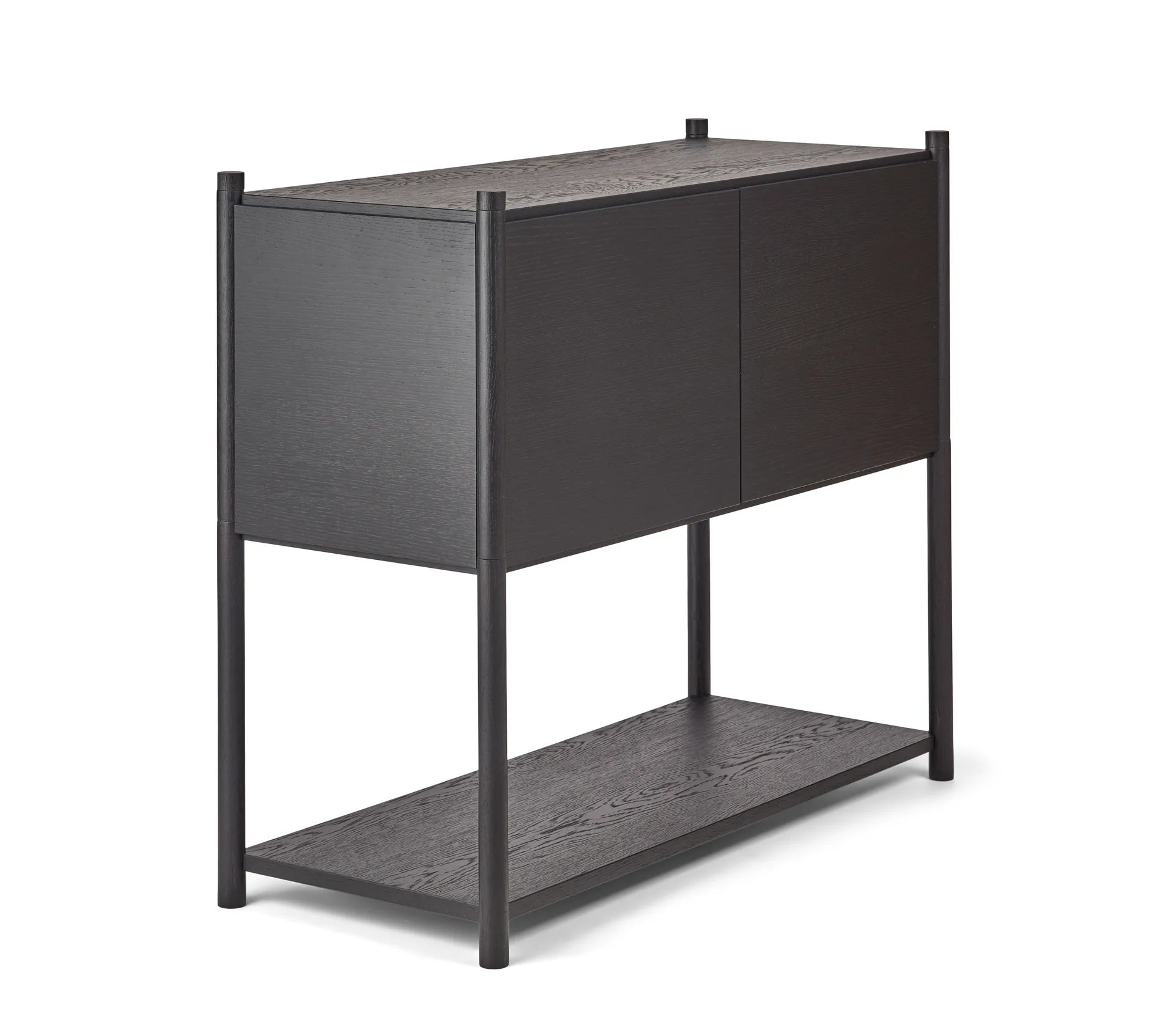 Bibliothèque Sceene bookcase C, Chêne teinté noir Gejst