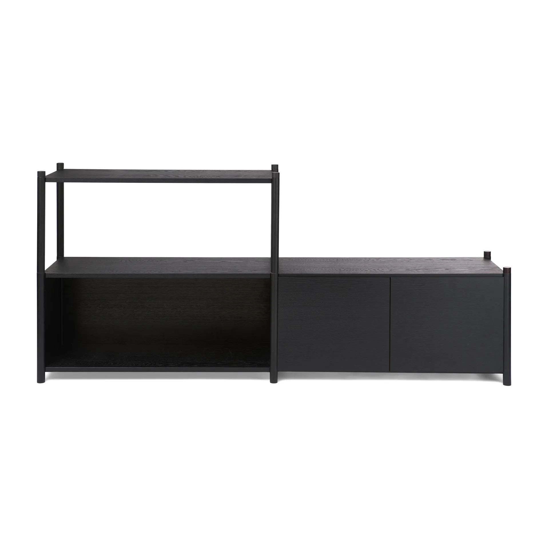 Bibliothèque Sceene bookcase D, Chêne teinté noir Gejst
