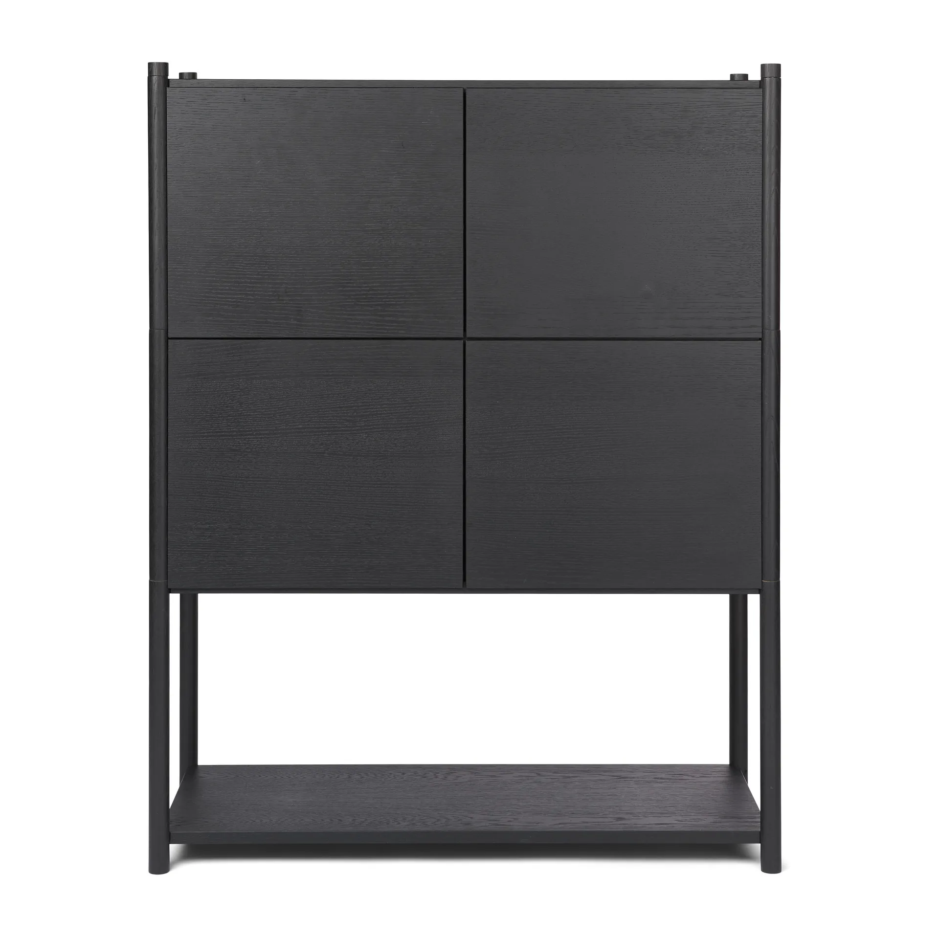 Bibliothèque Sceene bookcase E, Chêne teinté noir Gejst