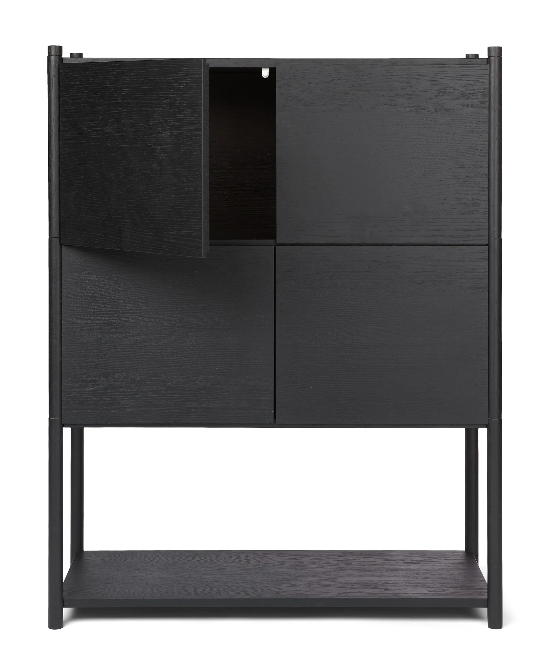 Bibliothèque Sceene bookcase E, Chêne teinté noir Gejst