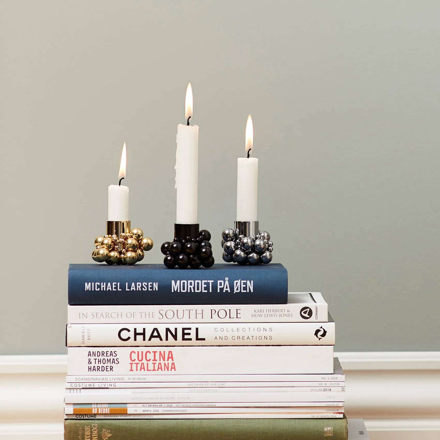 Bougeoir Molekyl 1, Chrome Gejst